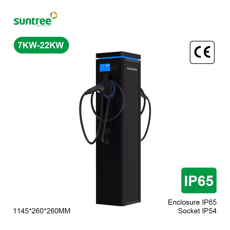 The Level 2 22kw 44kw Floor Standing Dual Port AC EV Chargers
