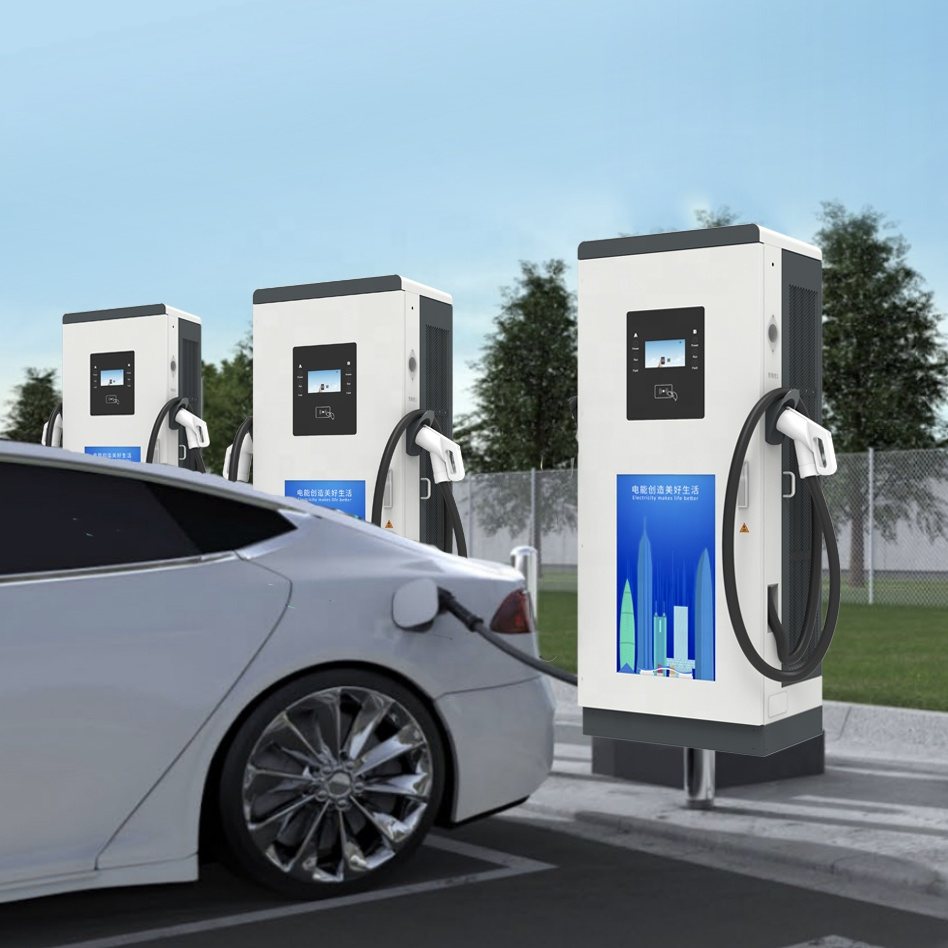 160kw Commercial EV Charging Solutions 250A 3phase AC380V Double Charging Guns CCS Chademo Gbt Ports Car Charging Station Ocpp