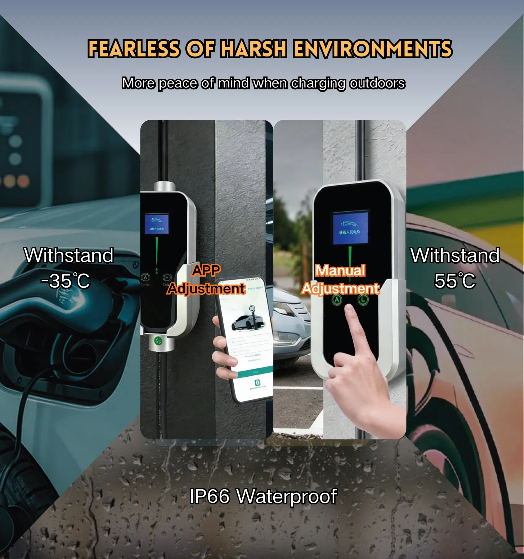 7kw Type 2 EV Charger Portable Single Phase AC1638 (E2) China Supplier