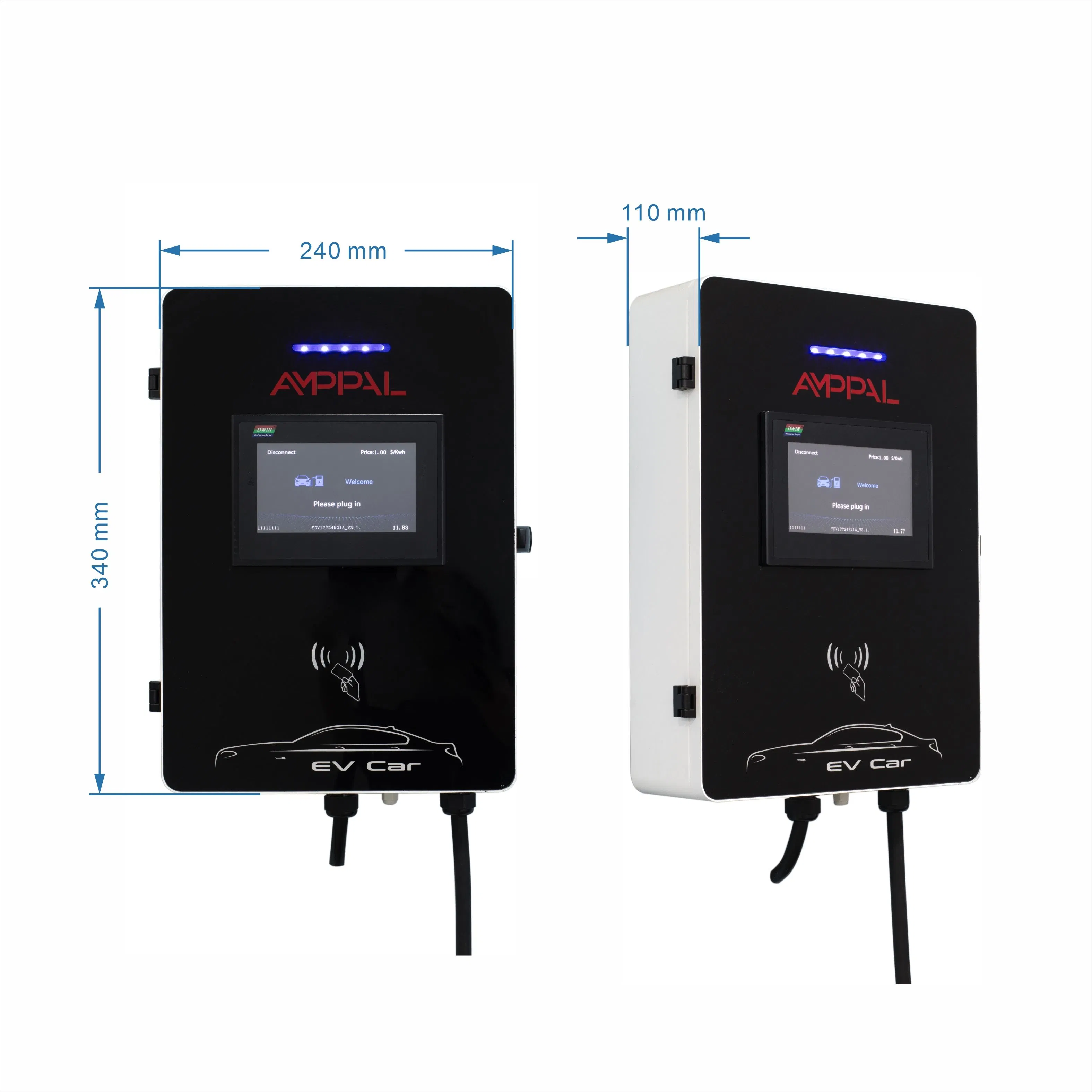 7kw AC EV Charger Wallbox New CE TUV Approved Electric Car Charging Station with Load Balance