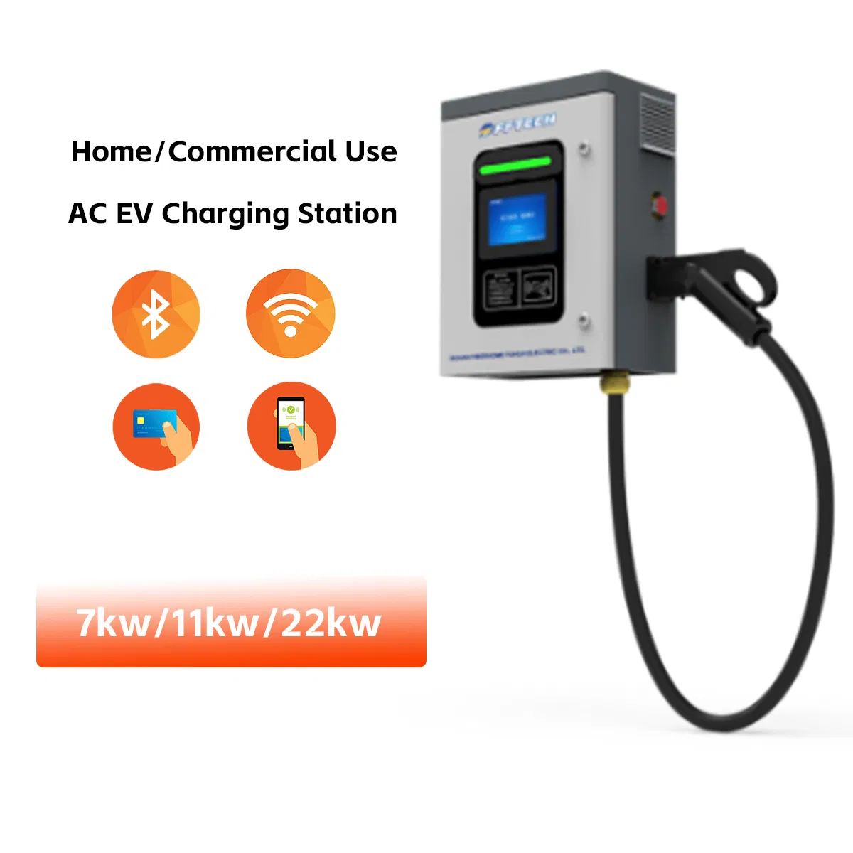 High-Power 7kw/11kw/22kw EV Charger for Type 1 &amp; Type 2