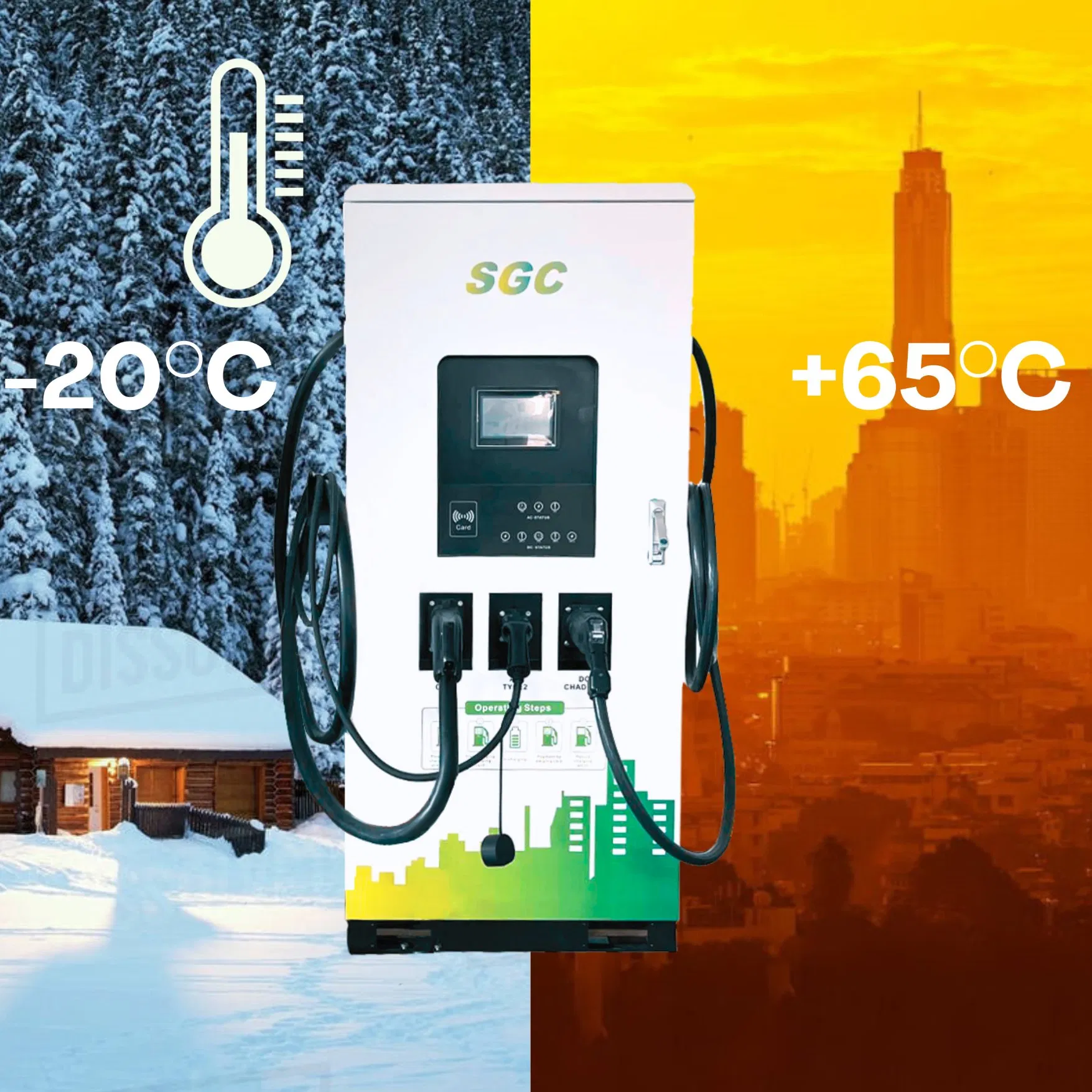 Byd 240kw Triple Standard DC EV Fast Charger CCS2 GB/T AC Type 2 for Commercial Fleets