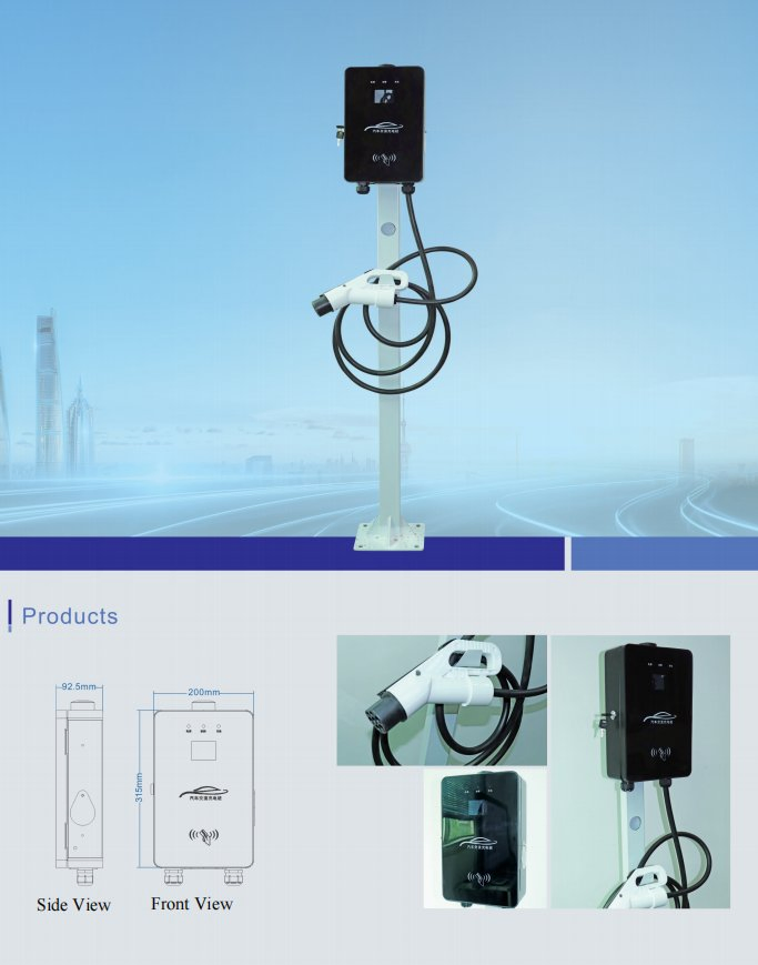 7.2kw 7.4kw 7kw 14kw 22kw 16A AC Electric Vehicle Car Charger Home Portable Wall Mounted EV Charging Pile Manufacturer Directly Supply