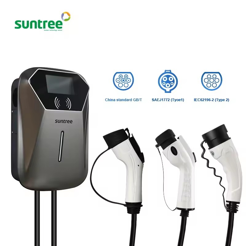 Suntree WiFi 4G Smart APP Control 32A 22kw AC EV Charger Wallbox Car Charger