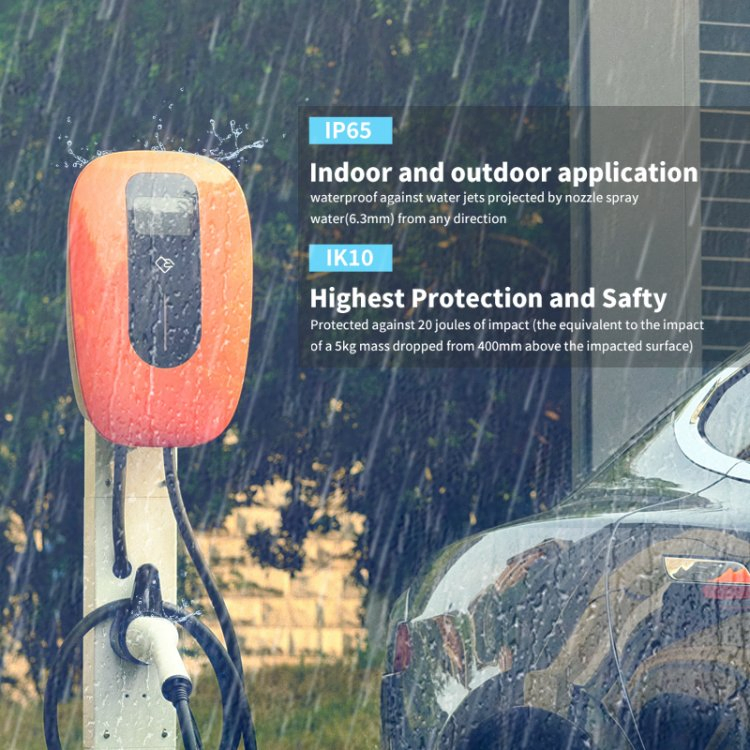 Smart APP Control Wallbox EV AC Charger for Commercial Use with IP65 Ik10 Waterproof