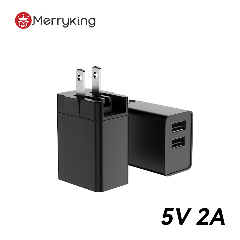 High-Efficiency Dual Port USB Wall Charger for AC DC Devices