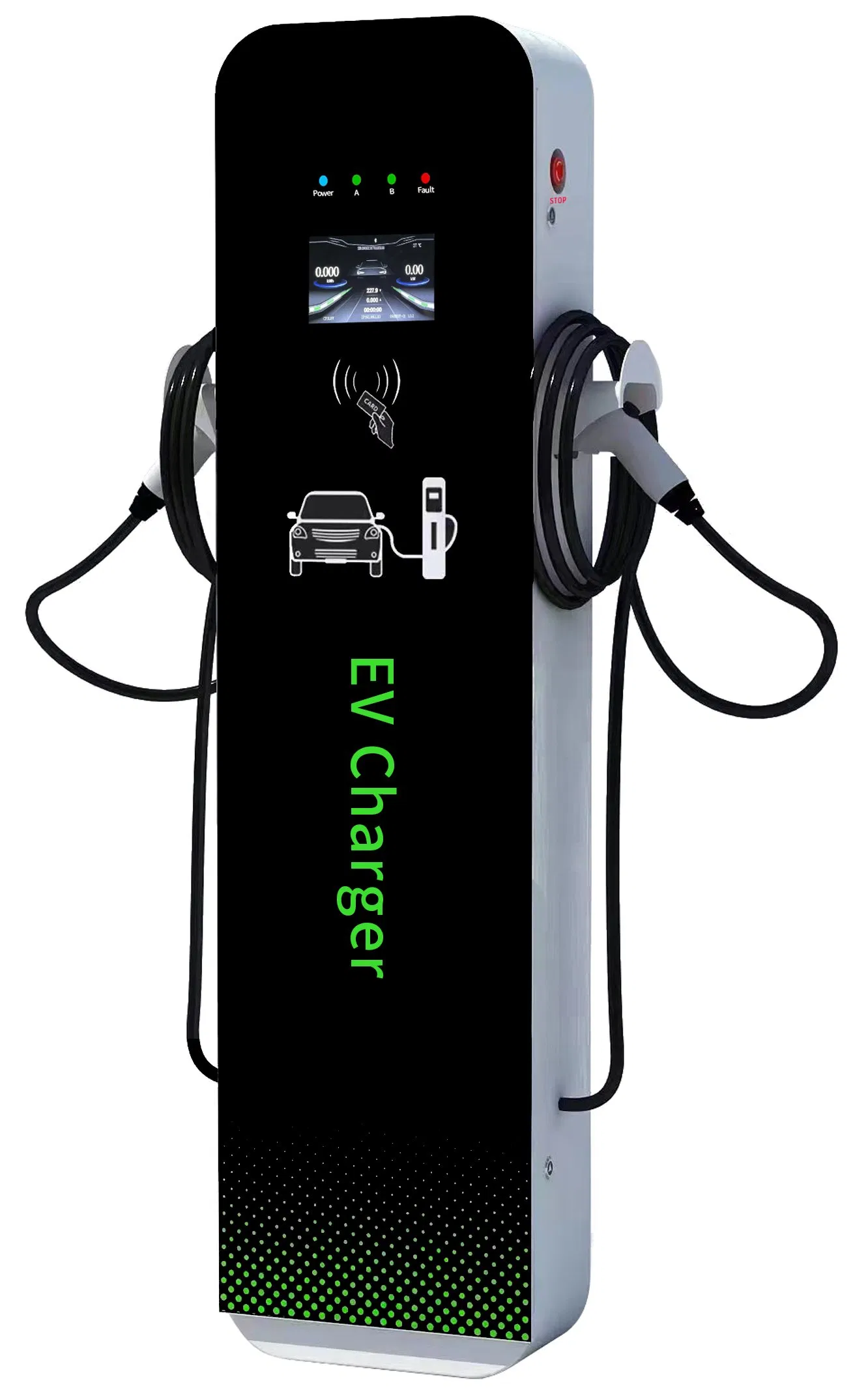 4.3 Inch Color LCD Screen 7kw 14kw 22kw 44kw Floor Type Commercial Charger AC EV Charging Station