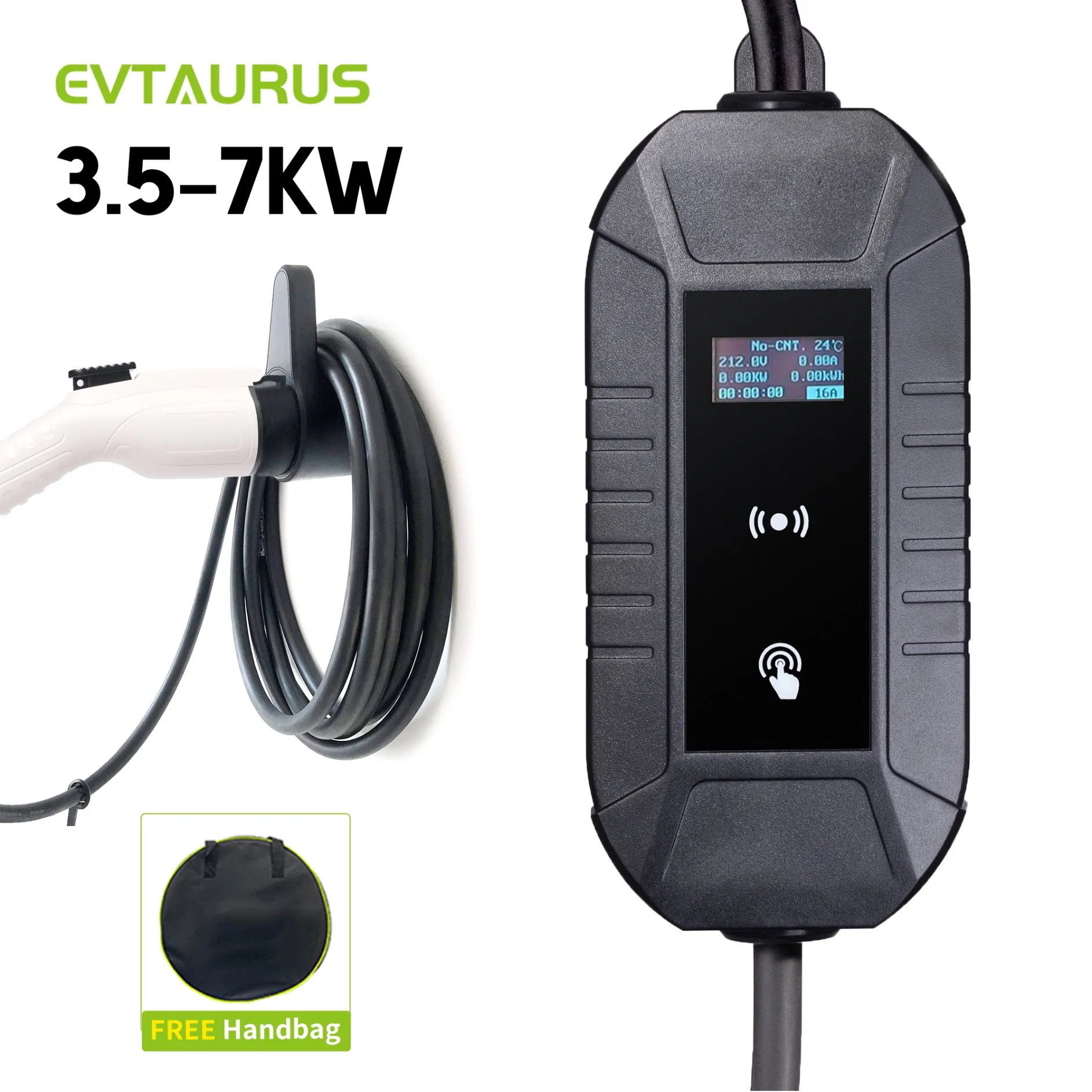 New Design Factory Price 3.5kw LCD AC EV Charger J1772 Portable EV Charger