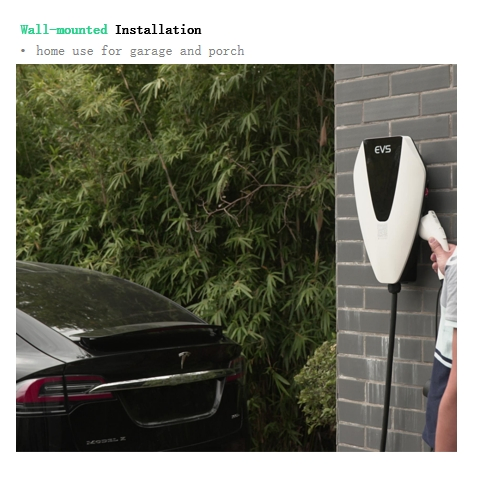 Anhui Evs Manufacturer Commercial APP Smart Control Wallbox Mode 3 32A 7kw Mobile Home AC Electric Vehicle EV Car Wall Charger