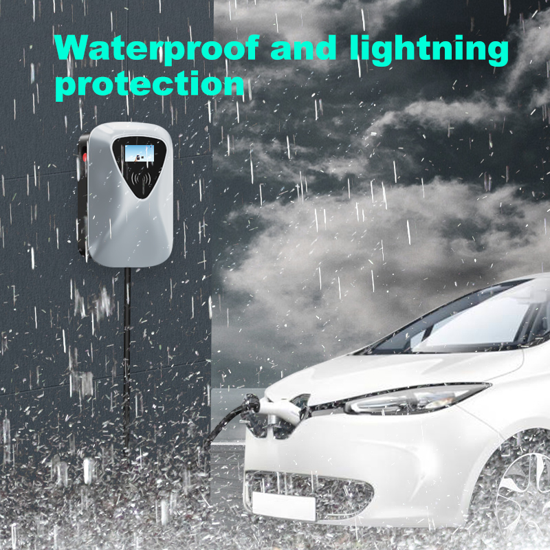 7kw Home Use AC EV Charger Wall Mounted Type2 Type1 Guns IP54 CE RoHS TUV Level 2 Smart Car Charging Station Fast Charger