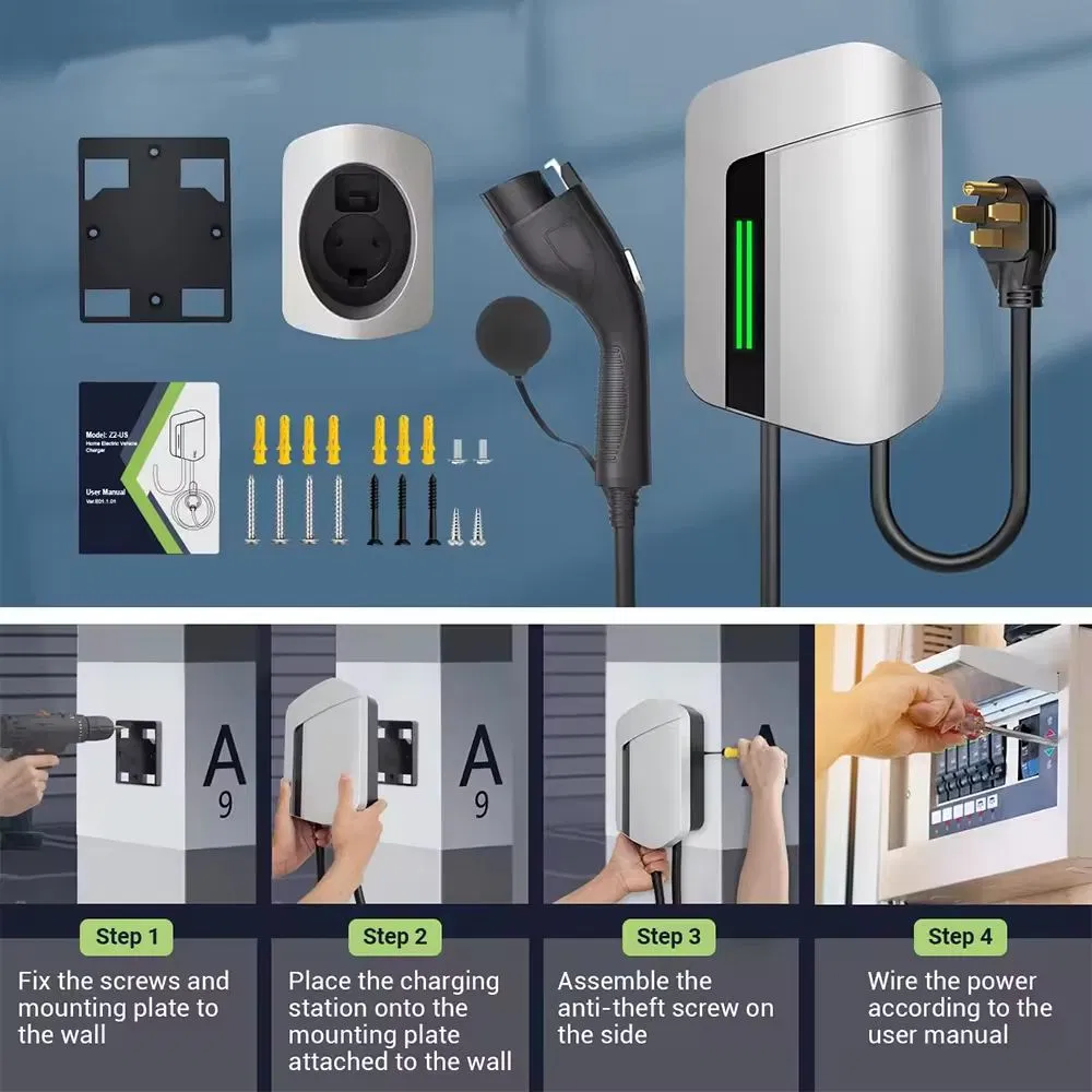 AC 22kw EV Charger Wallbox with Load Balance EV Chargers Solar CE Approved Electric Car Charging Stations