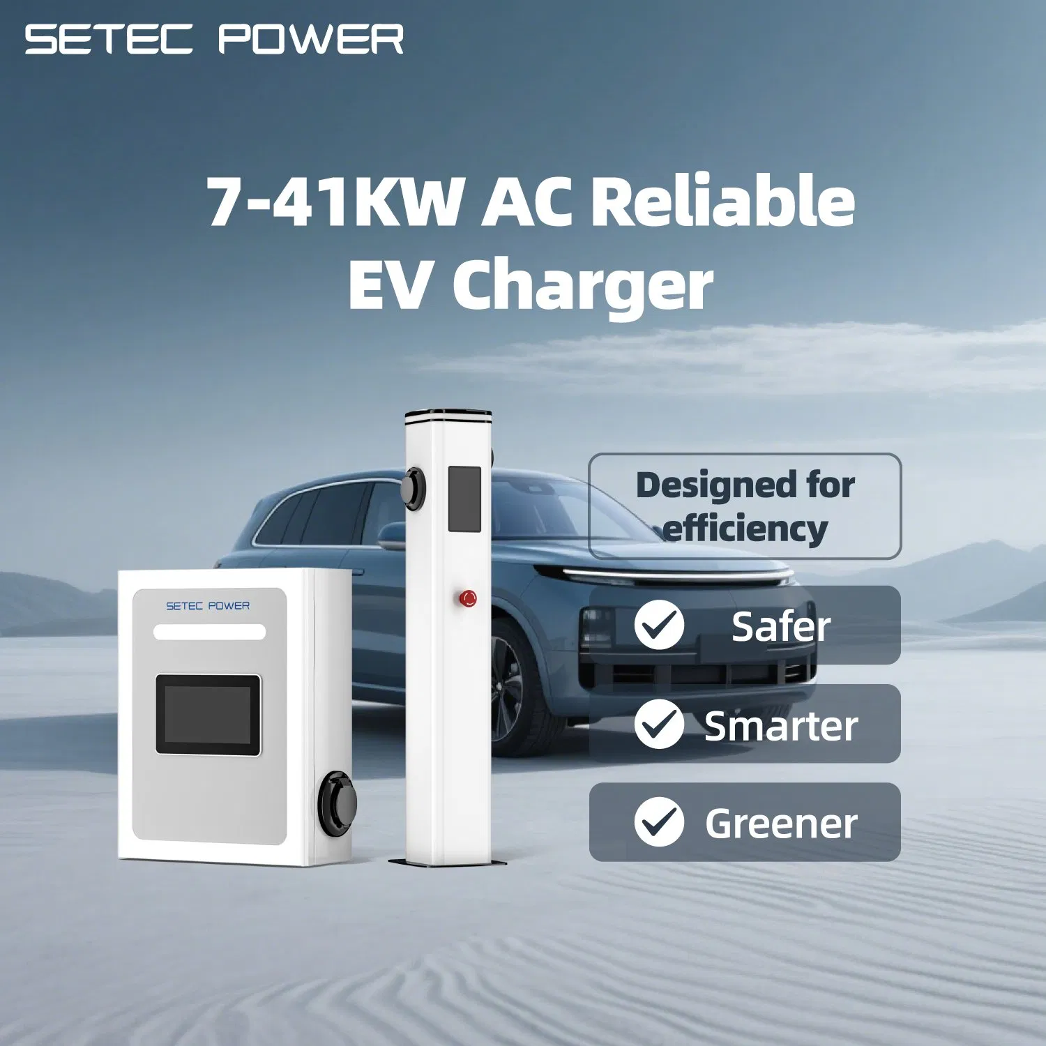 7kW/11kW/22kW/41kW Home Portable Ev Charger Station Level 2 AC Vehicle Car Charging Station