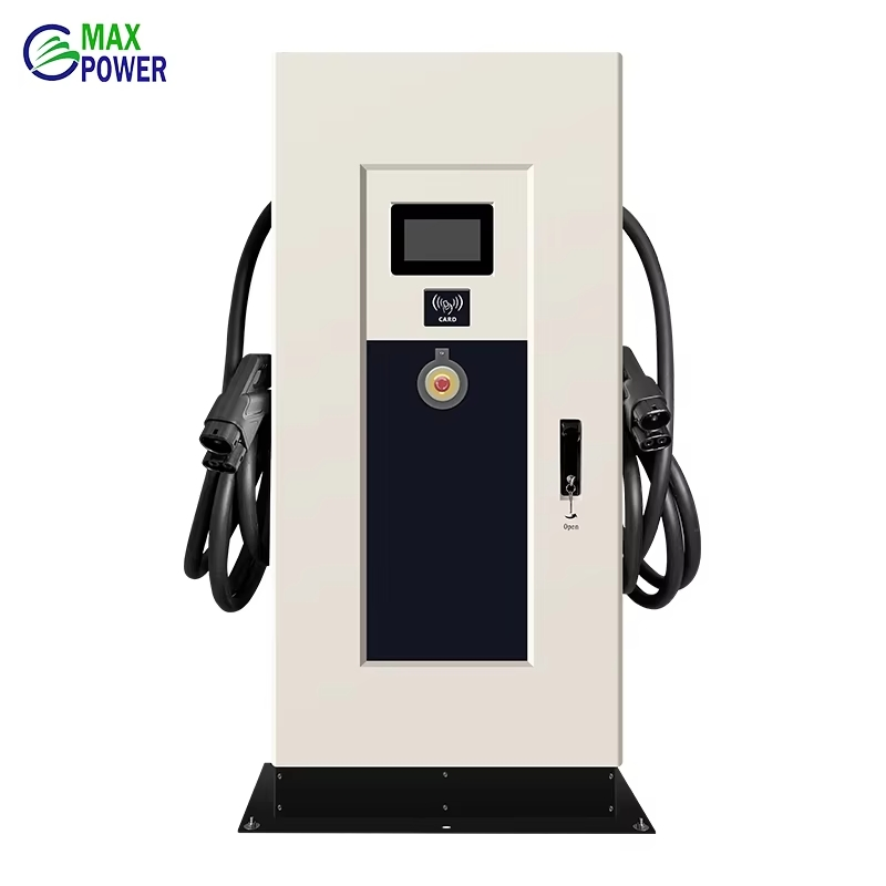 High Power Electric Vehicle AC DC Charging Stations Dual Ports EV Charger