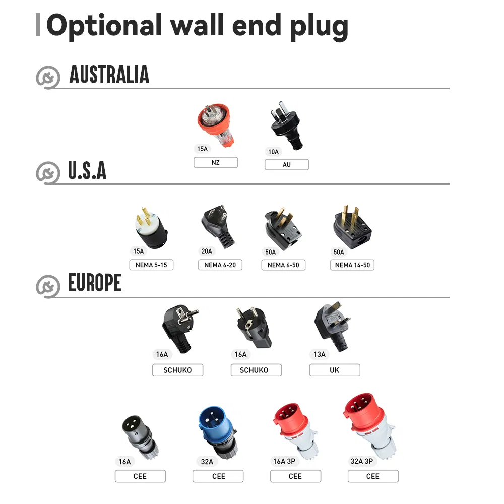 New Design Factory Price 3.5kw LCD AC EV Charger J1772 Portable EV Charger