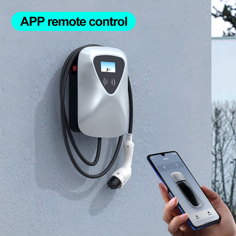 7kw Home Use AC EV Charger Wall Mounted Type2 Type1 Guns IP54 CE RoHS TUV Level 2 Smart Car Charging Station Fast Charger