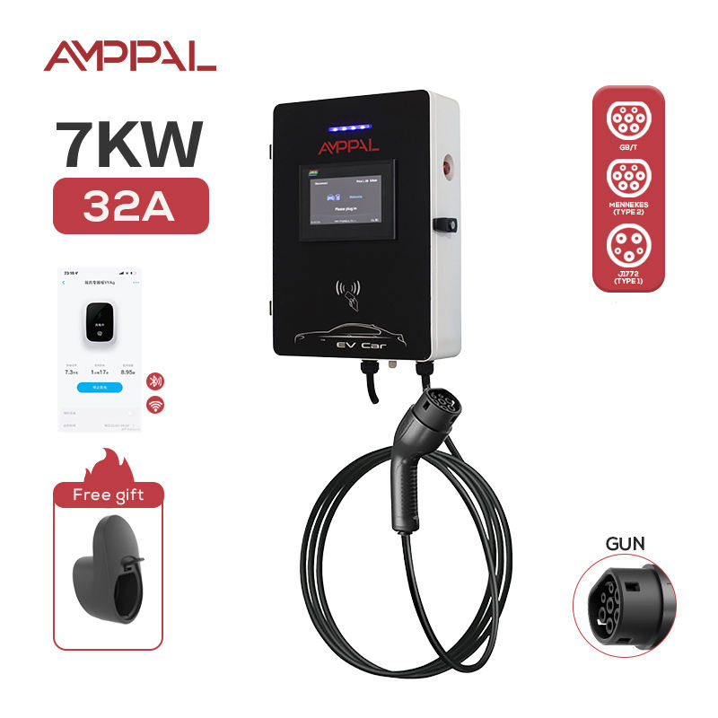 7kw AC EV Charger Wallbox New CE TUV Approved Electric Car Charging Station with Load Balance