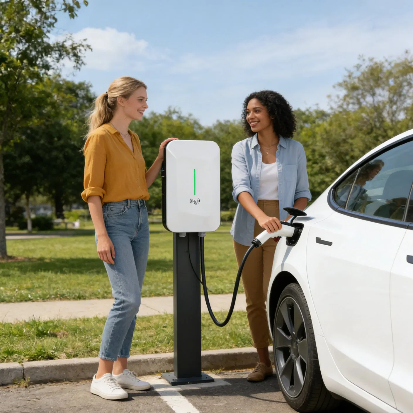 Smart Level 2 AC EV Charger for Home Use with Ocpp Compliance (Wallbox 22kW)