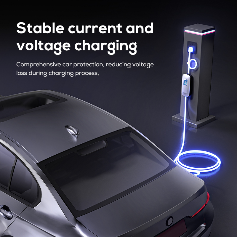 Ovrod 32A WiFi 3 Phase 7 Kw Evse Home Fast Level 2 AC Type 2 Station 7kw Portable EV Charger