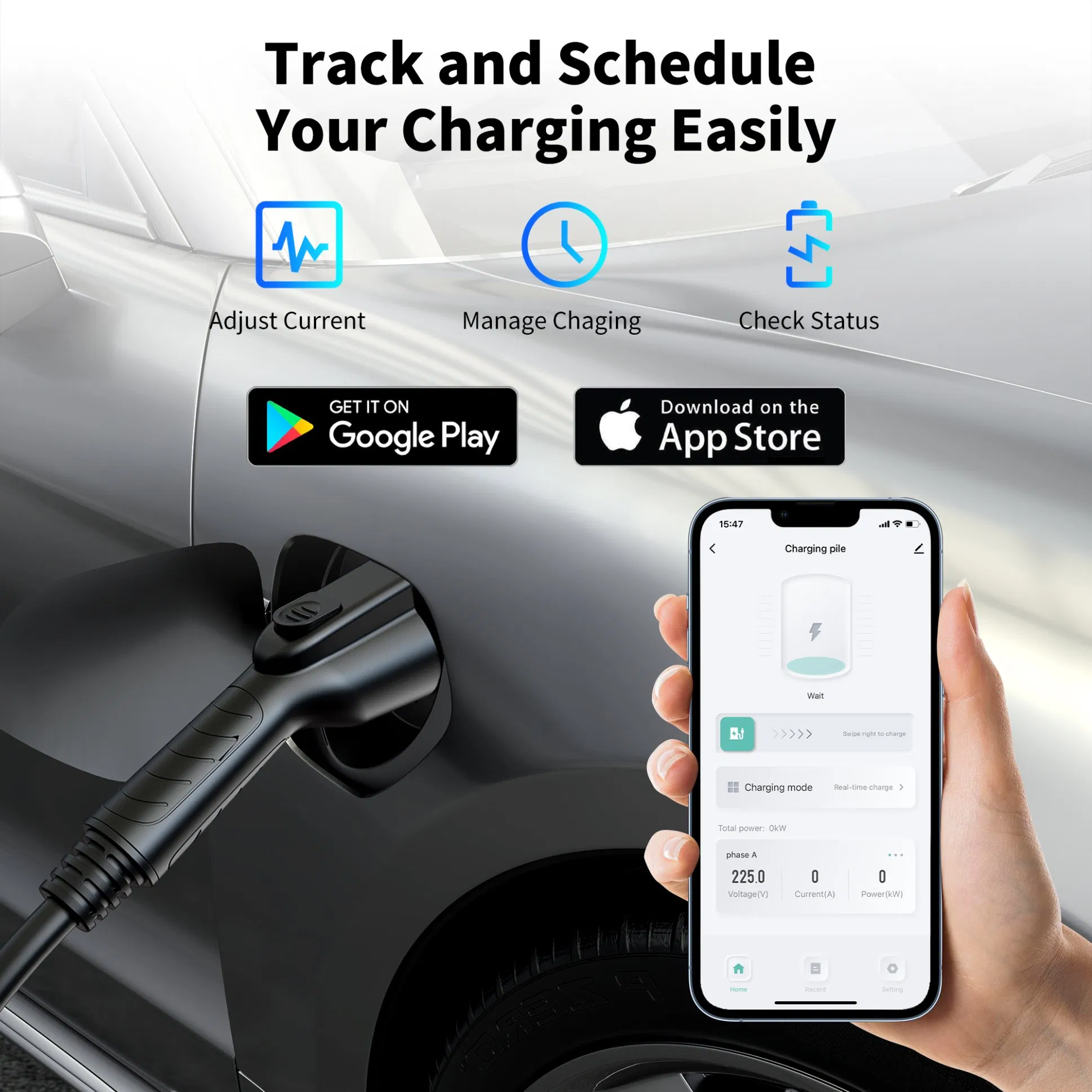 AC EV Charger with Dlb Dynamic Load Balancing Wallbox for Home &amp; Commercial Use Ocpp Compatible