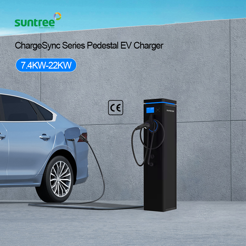 The Level 2 22kw 44kw Floor Standing Dual Port AC EV Chargers