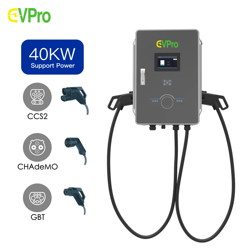 Ocpp 1.6j Chademo AC DC Fast Charging Adapter Home Load Balancing V2g Pole-Mount Charger