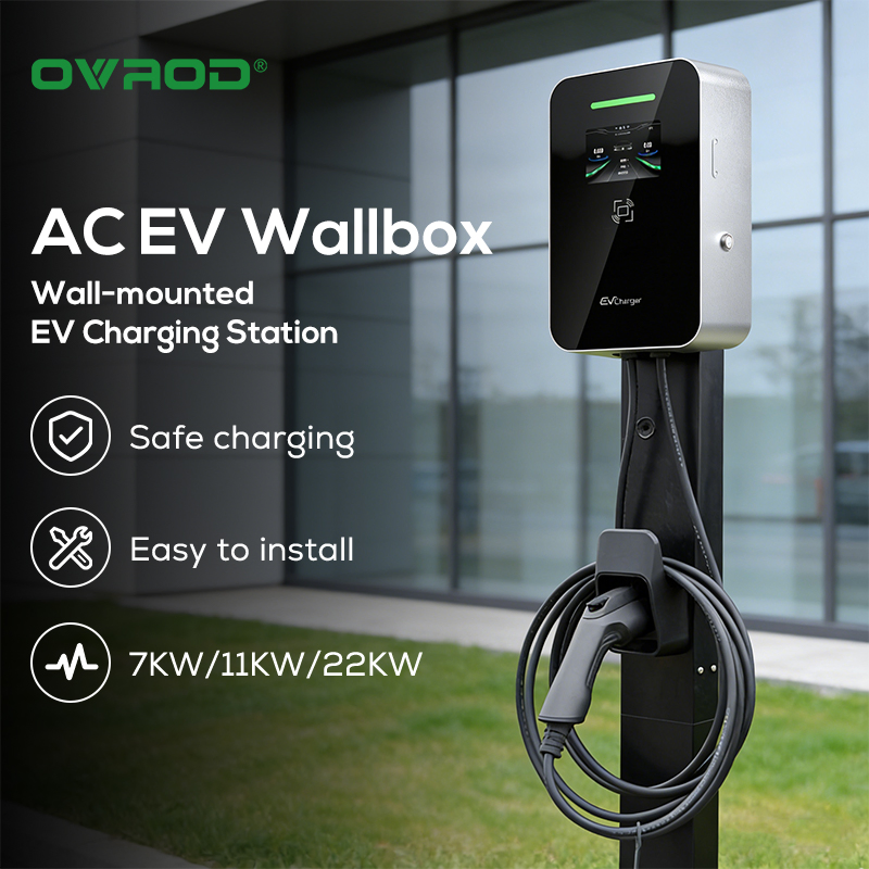 Ovord 22kw AC Level 2 EV Charging Station, Smart Wall Box with APP/WiFi Control, 32A GB/T Home &amp; Commercial Electric Car Charger