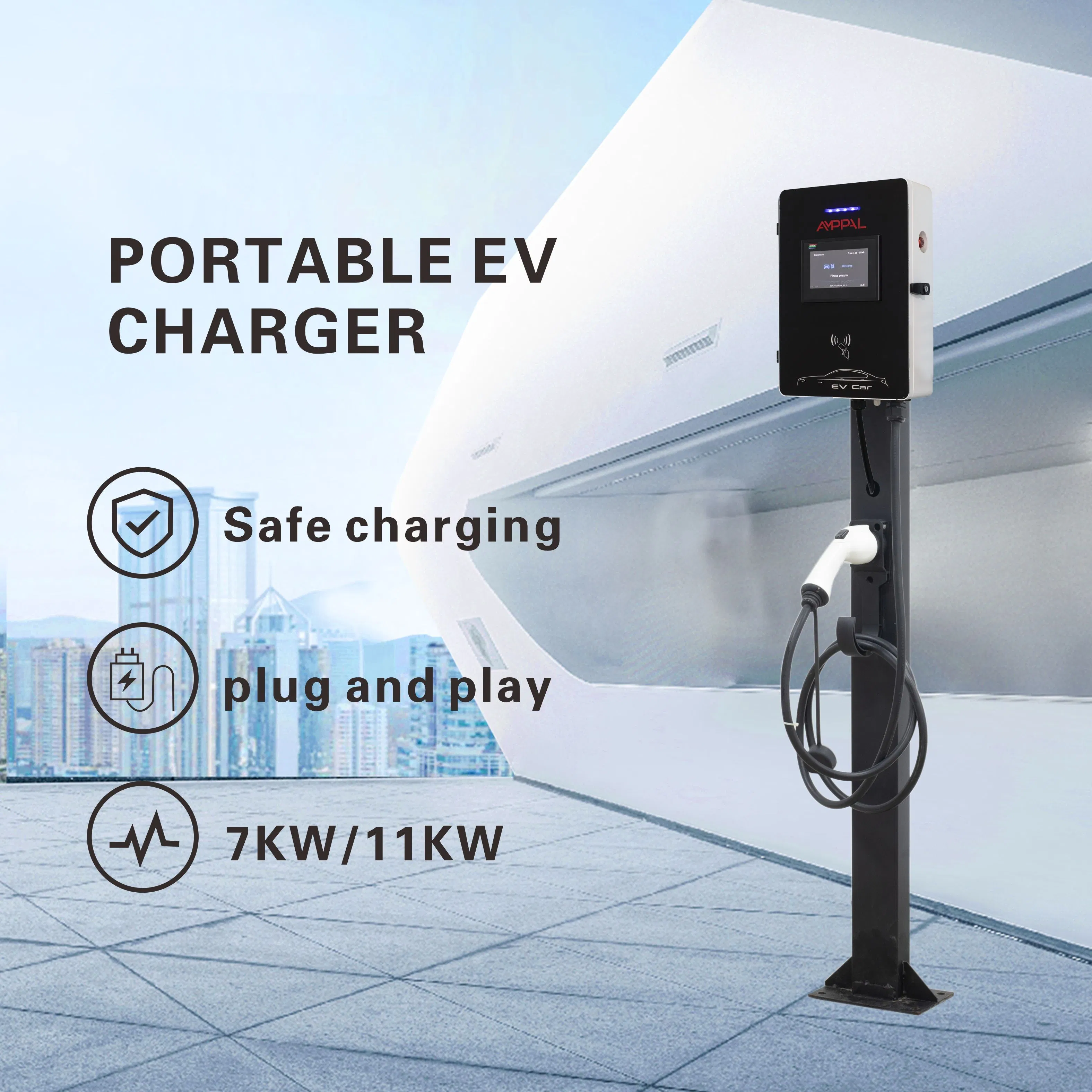 7kw AC EV Charger Wallbox New CE TUV Approved Electric Car Charging Station with Load Balance