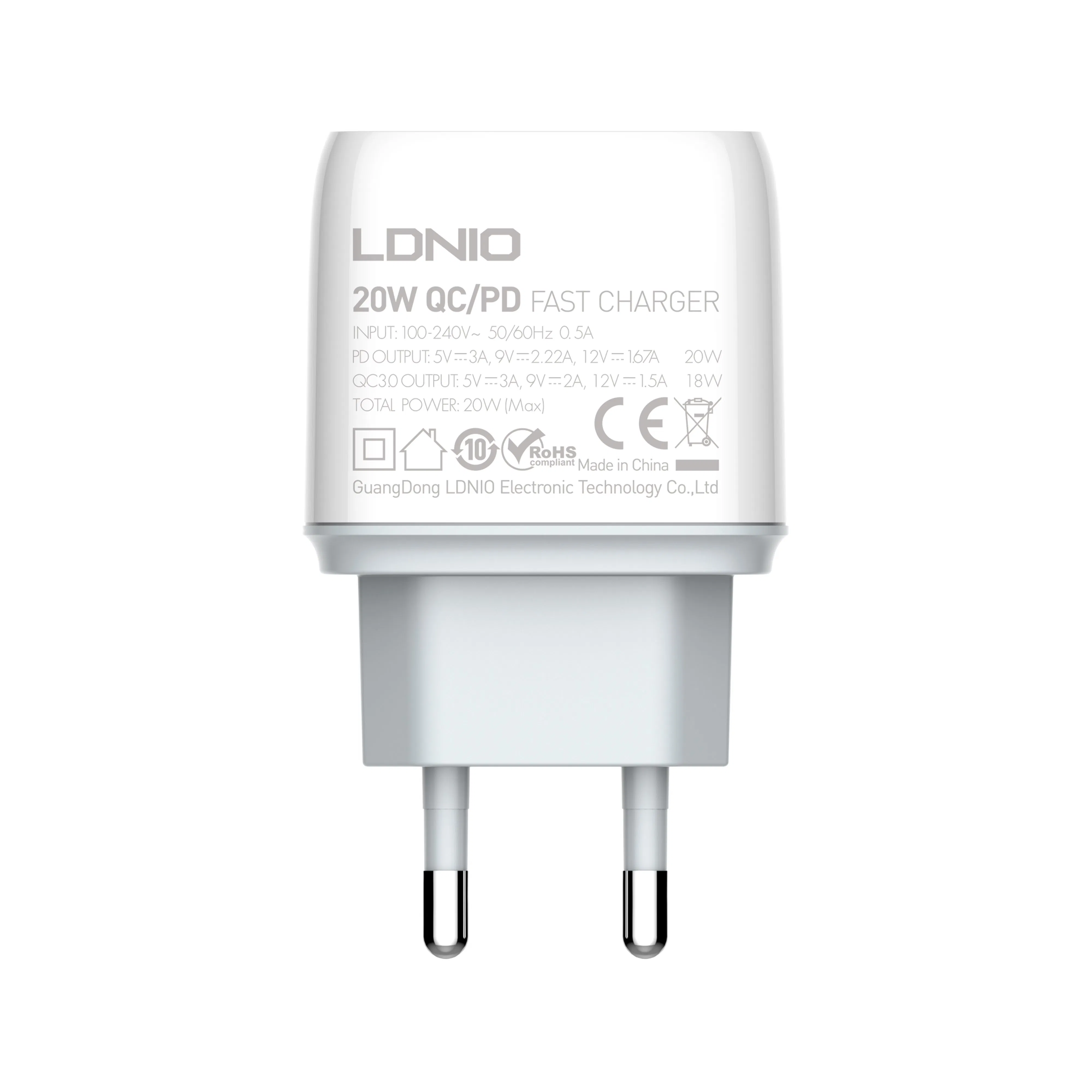 Ldnio Q229 2 Dual USB C Port a+C 20W Usbc QC 3.0 Pd Fast Charging EU Us Plug Adapter Mobile Phone Wall Charger for iPhone 14 15