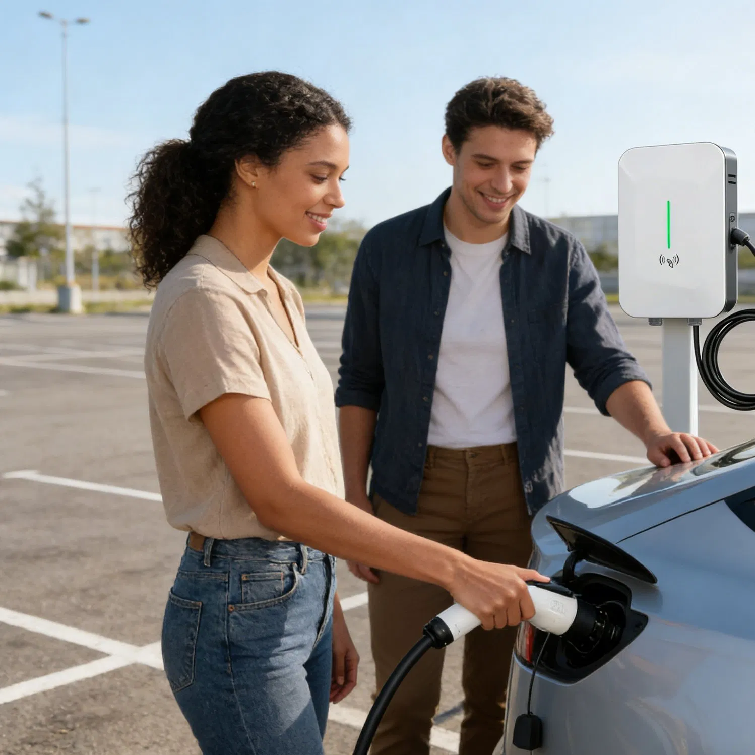 Ultra-Slim 22kw AC EV Charger for Modern Homes with Dynamic Load Balancing