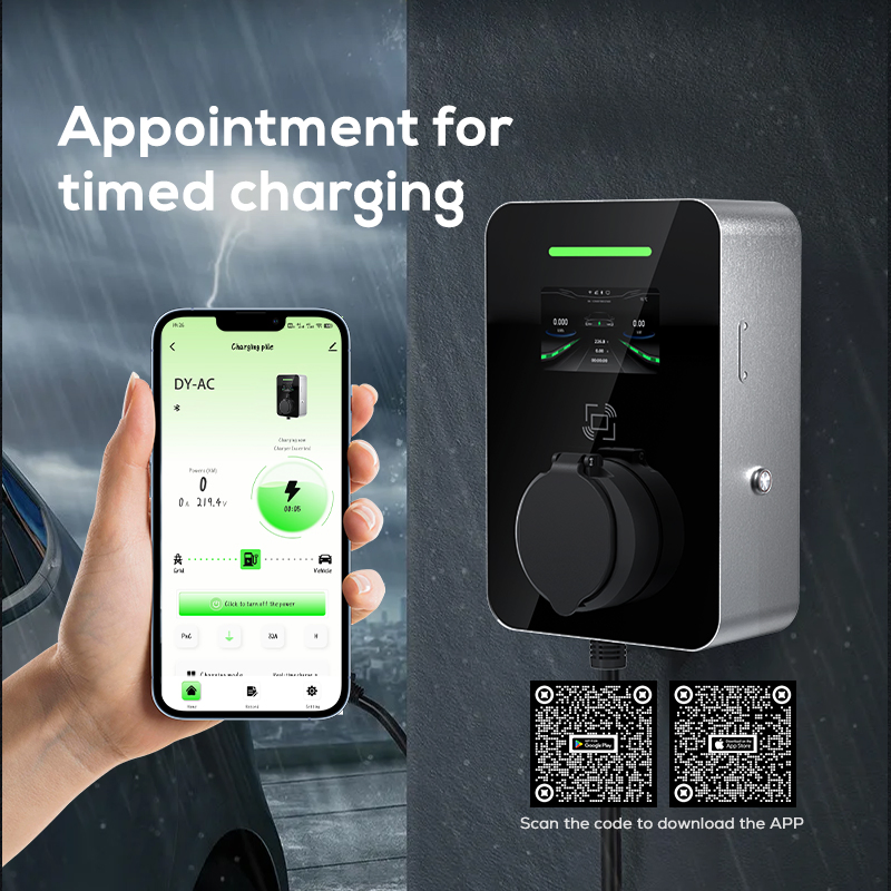 Ovord 22 Kw AC Fast Wall Level 2 Wall Box Car Charging Station Type 2 Home 22kw EV Charger for Byd Shark with APP WiFi