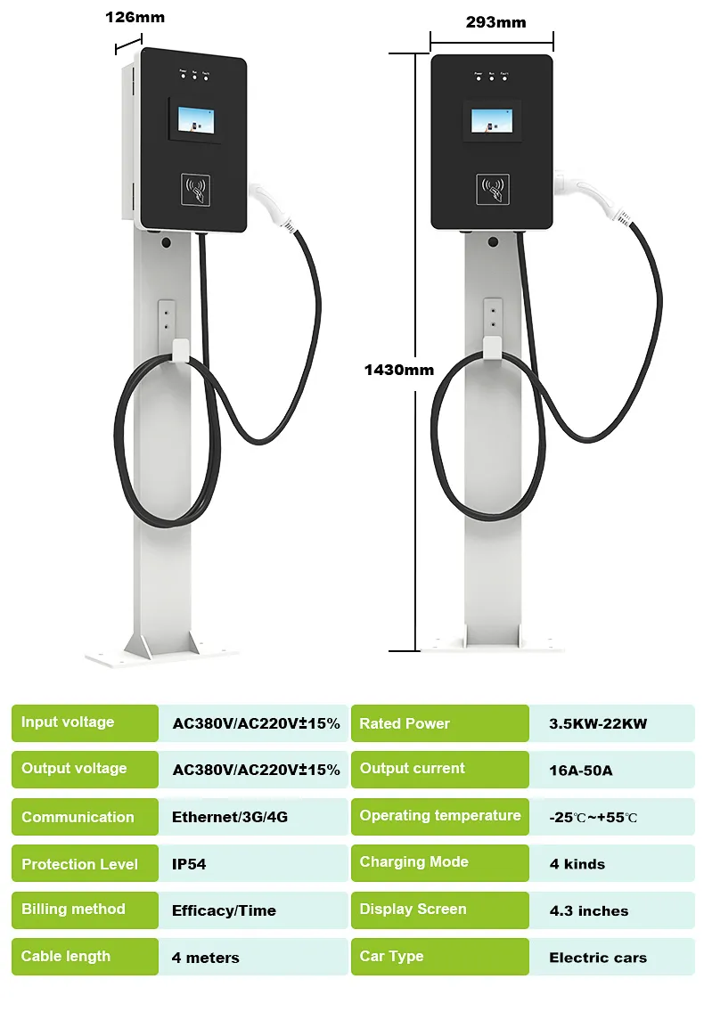 Pillar EV Charger Parameters
