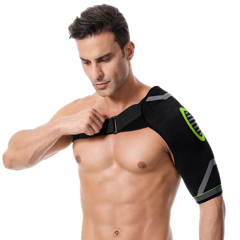 Wholesale Nylon Knitted Unisex Sports Shoulder Brace Stabilizer Prevent Shoulder Sprains Strains Fixed Compression Suppliers, Factory