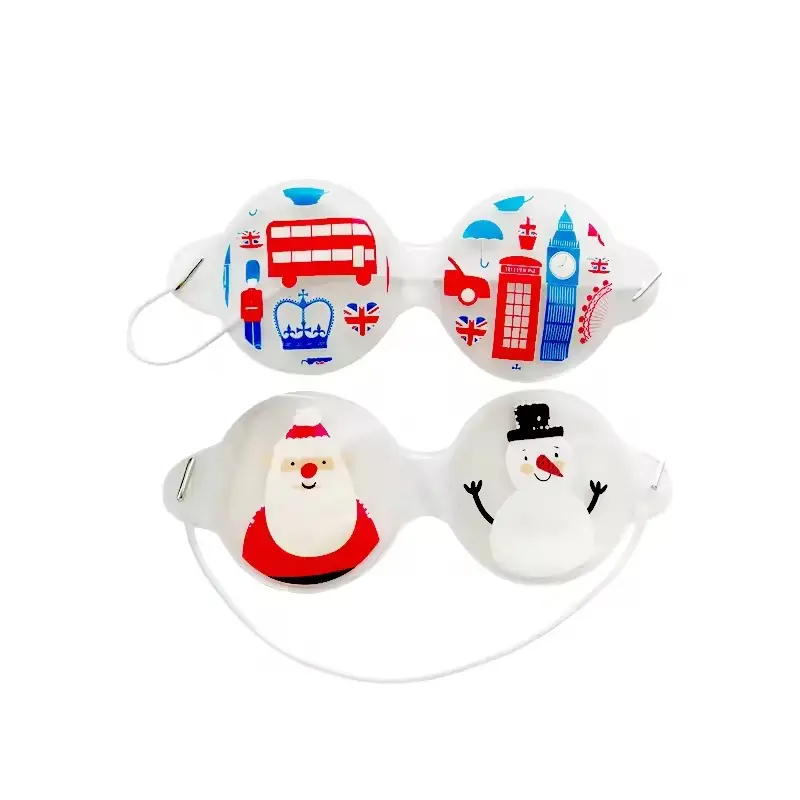 OEM Christmas-printed String Gel Eye Mask Factories, Factory
