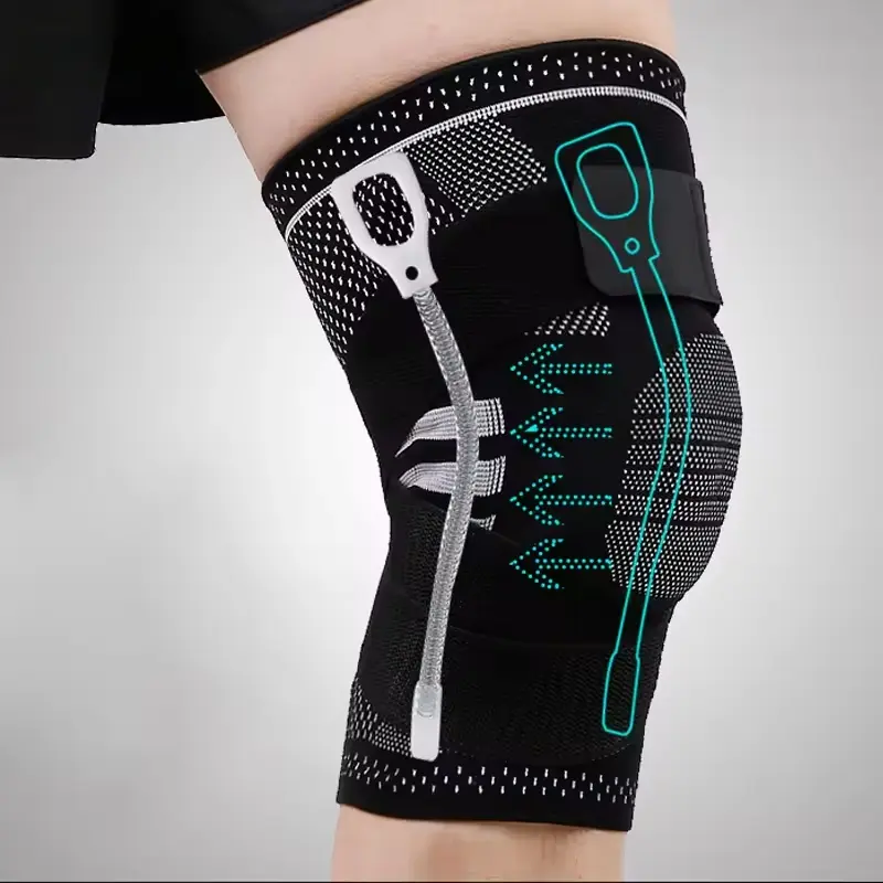 Custom Adjustable Silicone Sports Bind Knee Sleeve Support Supplier, Manufacturers