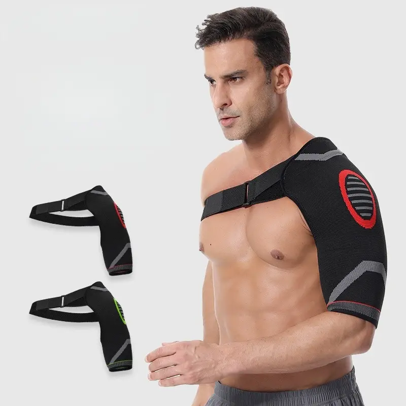 Wholesale Nylon Knitted Unisex Sports Shoulder Brace Stabilizer Prevent Shoulder Sprains Strains Fixed Compression Suppliers, Factory