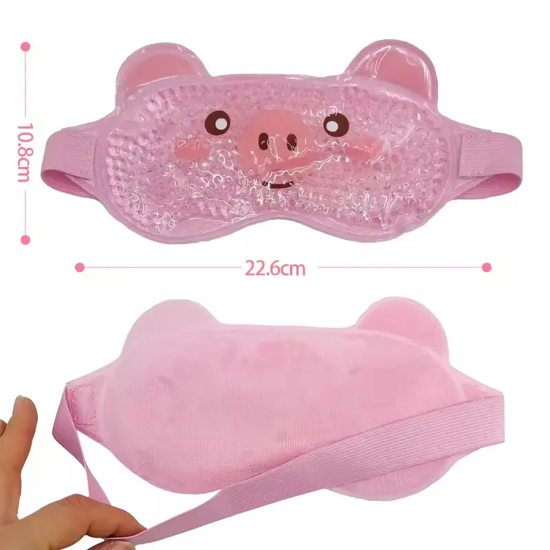 Custom Reusable Cartoon Hot Compress Gel Eye Mask with Ears for a Better Sleep Suppliers, Factories