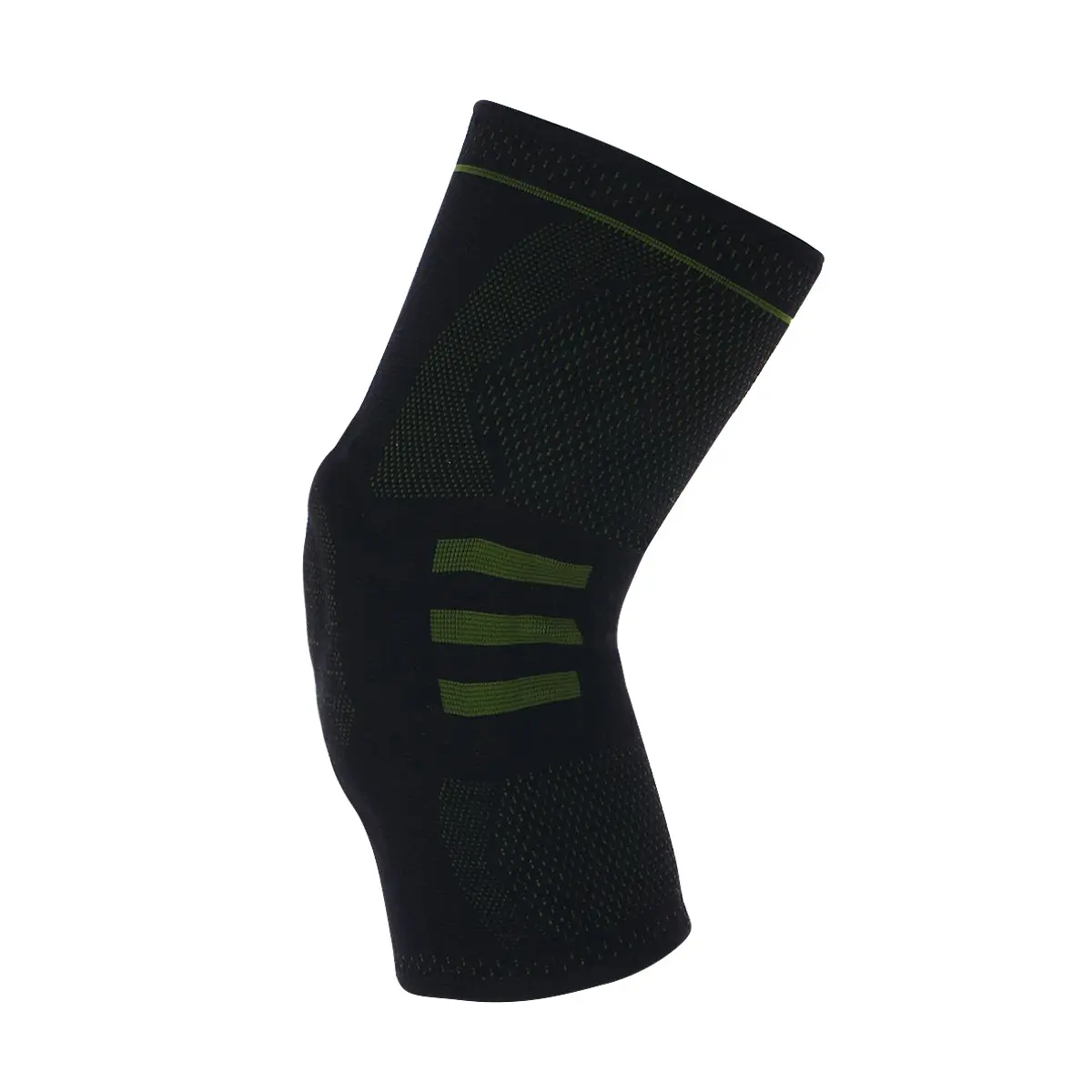 Custom Knitted Nylon Knee Compression Sleeve With Silicone Supplier, Manufacturers