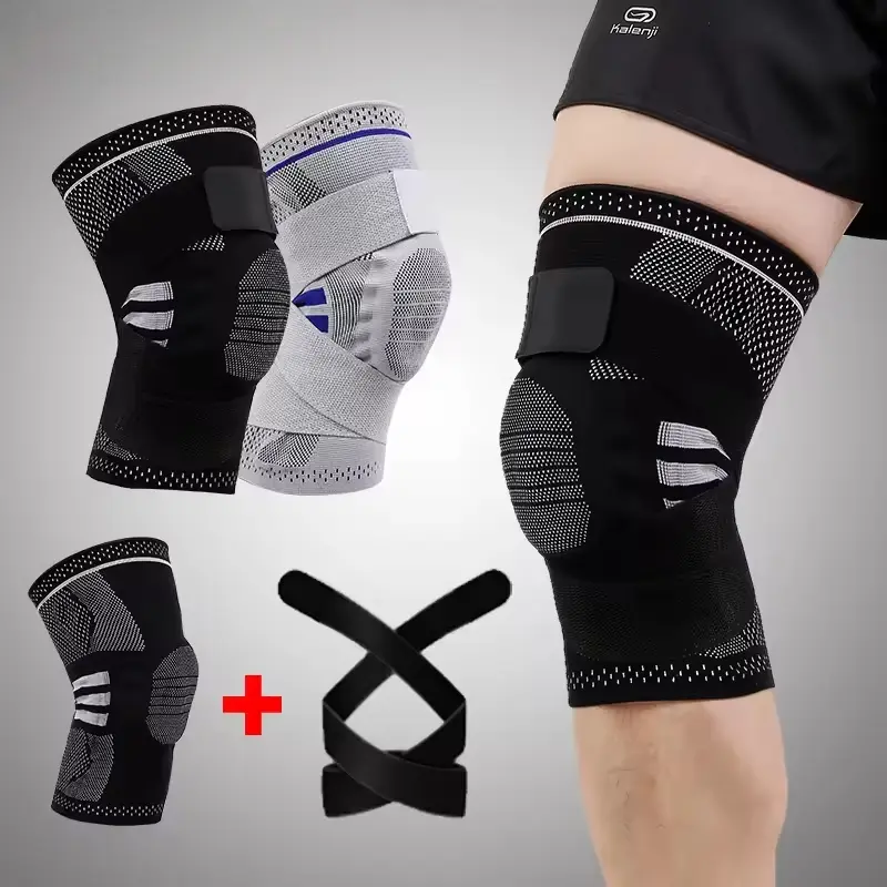 Custom Adjustable Silicone Sports Bind Knee Sleeve Support Supplier, Manufacturers