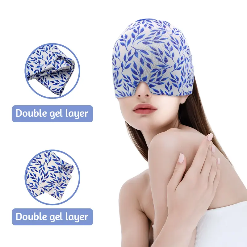 Custom Cold Gel Packs Head Cooling Pads Migraine Relief Caps Ice Caps for Stress Relief Supplier, Manufacturer