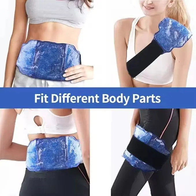 Wholesale Microwavable Reusable Gel Bead Ice Packs Heat Belt for Lumbar Back Pain Relief Hot & Cold Packs Suppliers, Factory