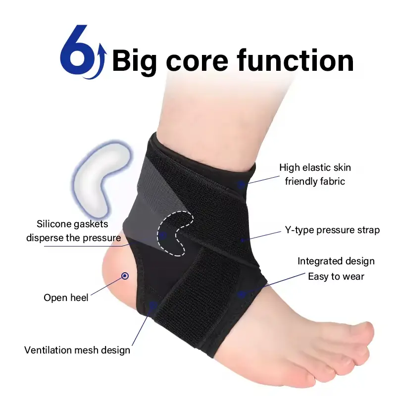Wholesale Silicone Neoprene Ankle Brace with Compression Straps Supplier, Suppliers