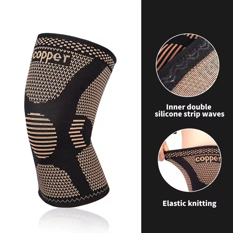 OEM Copper Knee Sleeves Knee Brace Copper Knee Support Compression for Sports Workout Suppliers, Manufacturer