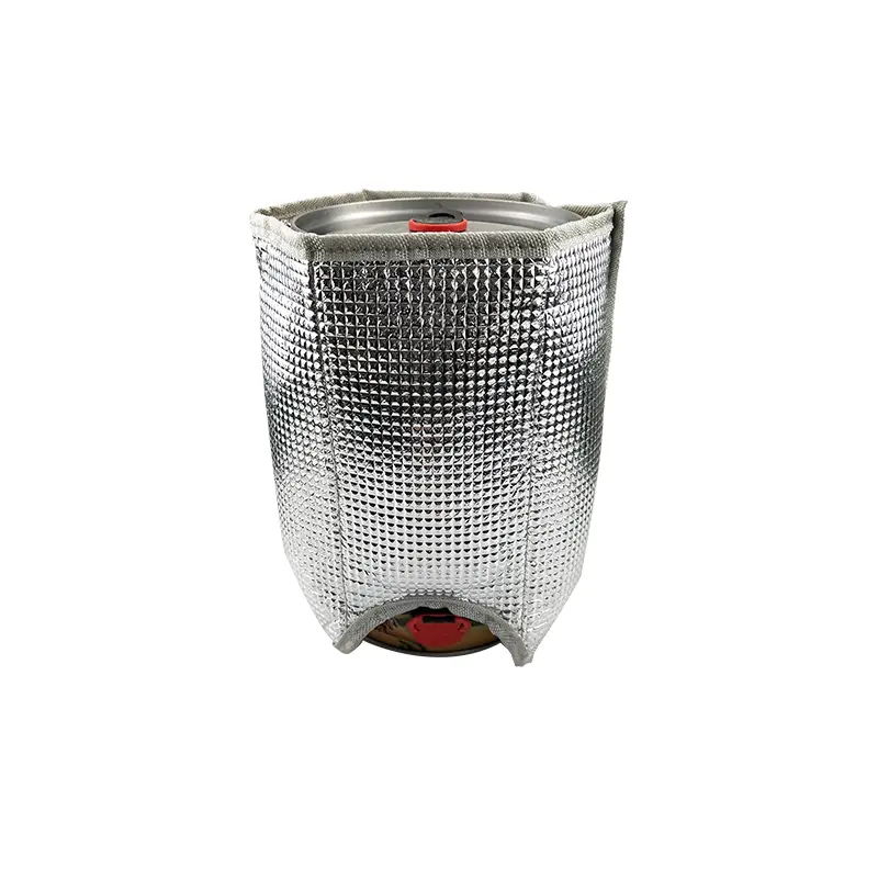 OEM Silver Ice Wine Bottle Cooler Bag with Gel Pad Hot & Cold Packs for Beer Bottle Storage Supplier, Factories