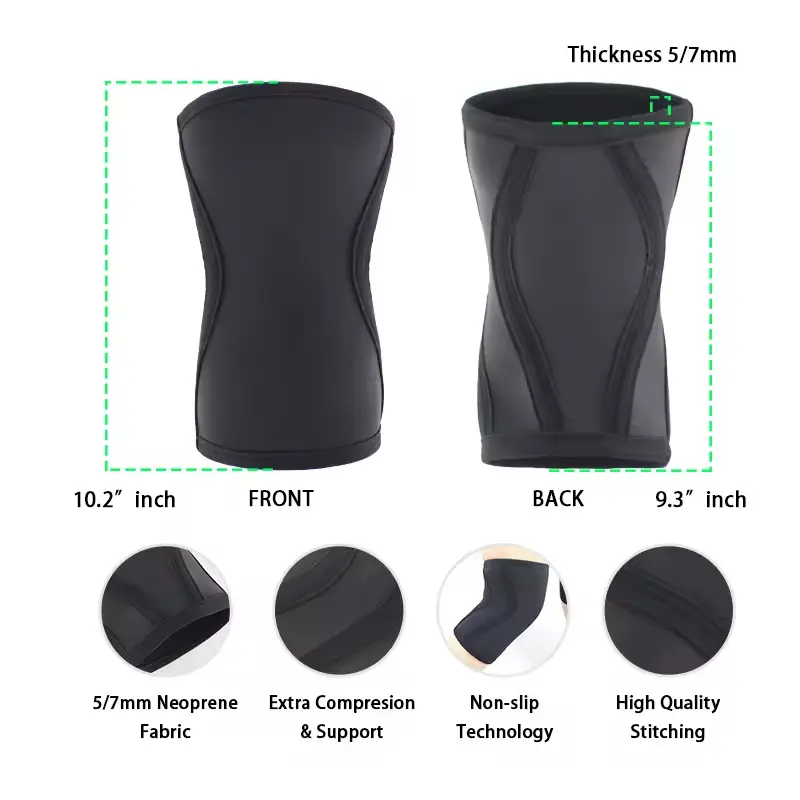 Custom 7mm Neoprene Knee Support Brace Knee Support for Weightlifting Factories, Factory