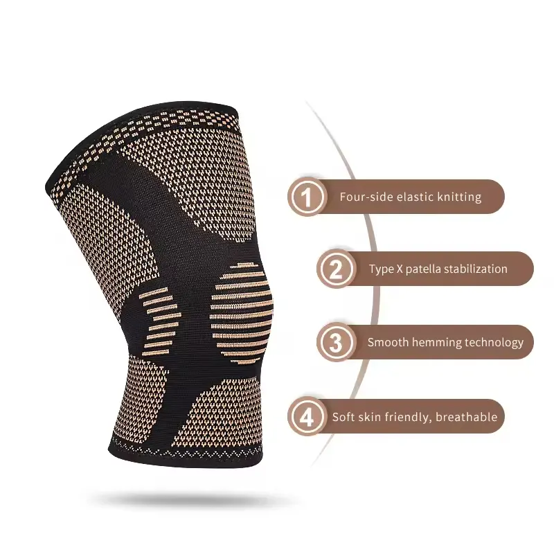 OEM Copper Knee Sleeves Knee Brace Copper Knee Support Compression for Sports Workout Suppliers, Manufacturer