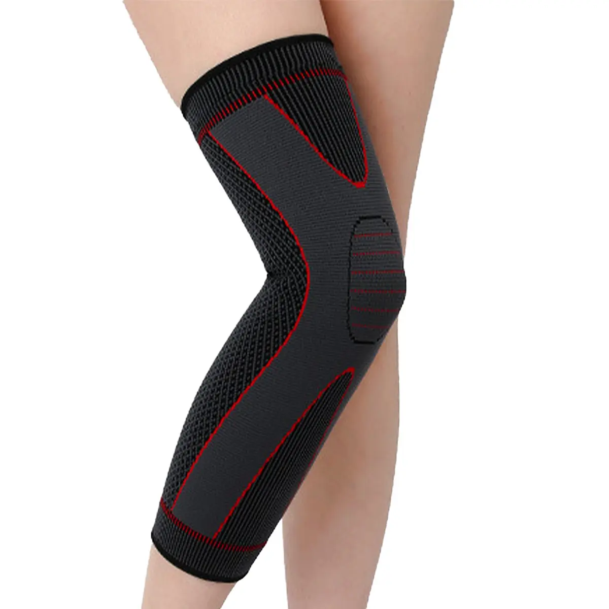 Wholesale Compression Long Knitted Nylon Knee Brace Manufacturers, Manufacturer