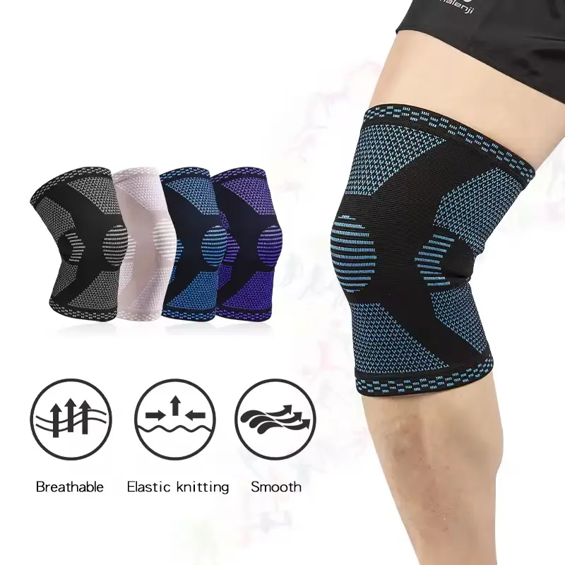 OEM Best Seller 3D Nylon Spandex Elastic Knit Knee Brace Support Compression Sleeve Suppliers, Manufacturers