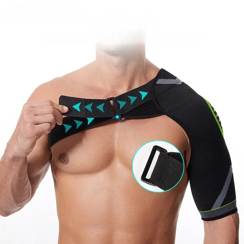Wholesale Nylon Knitted Unisex Sports Shoulder Brace Stabilizer Prevent Shoulder Sprains Strains Fixed Compression Suppliers, Factory