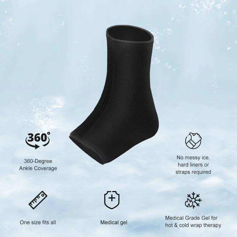 Custom Swelling & Pain Relief Ankle Gel Wrap Reusable Hot & Cold Pack Effective for Injury & Ice Therapy Supplier, Manufacturers