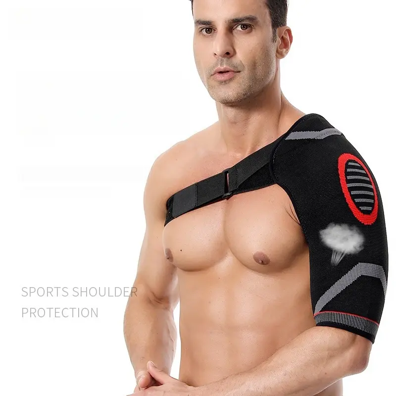 Wholesale Nylon Knitted Unisex Sports Shoulder Brace Stabilizer Prevent Shoulder Sprains Strains Fixed Compression Suppliers, Factory